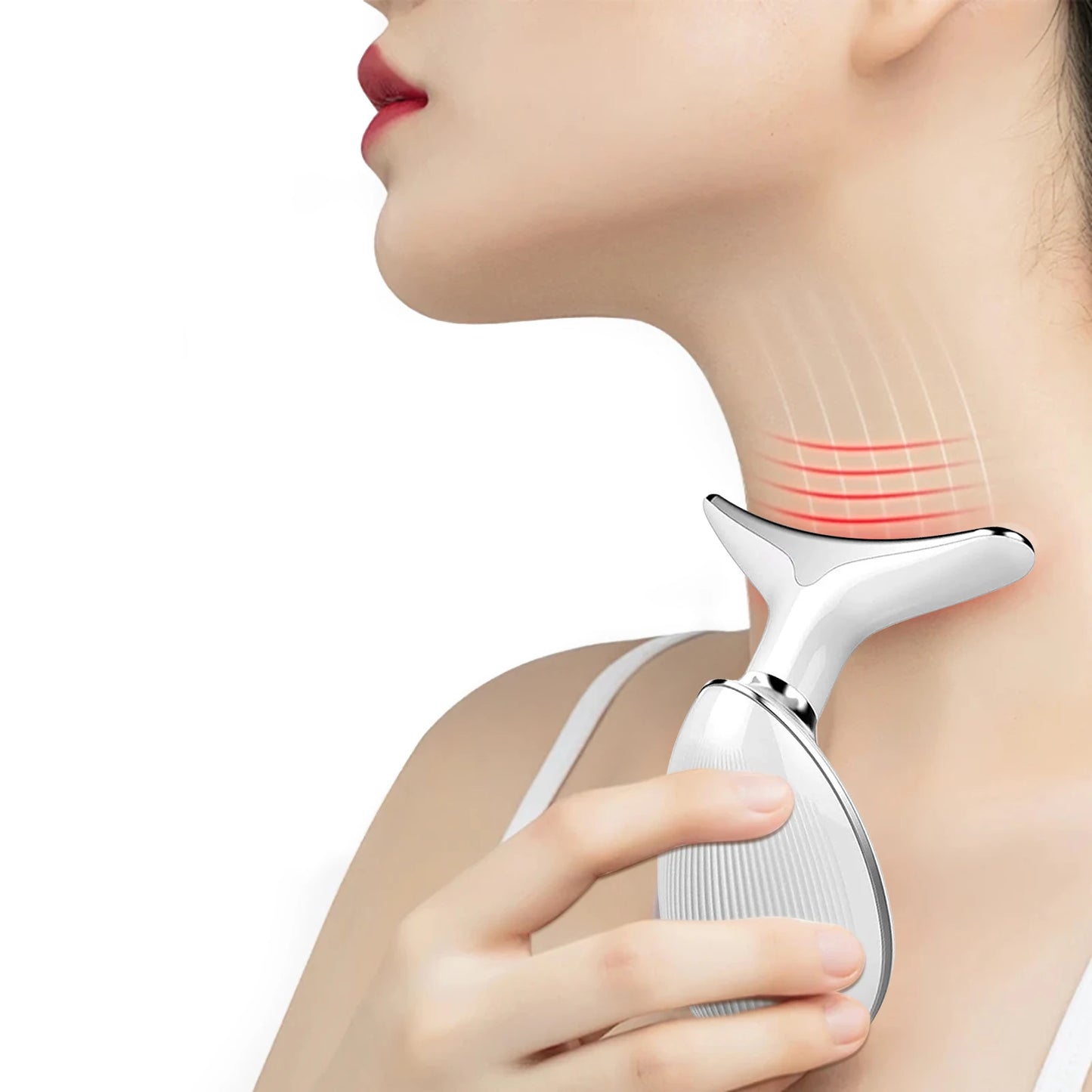 Neck Massager With Dual Ring Roller For Lifting And Tightening