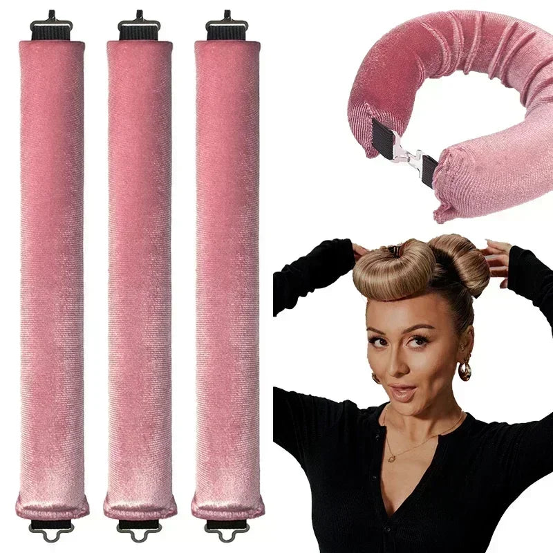Heatless Hair Curlers No Heat Flexi Rods With Hook Sleeping