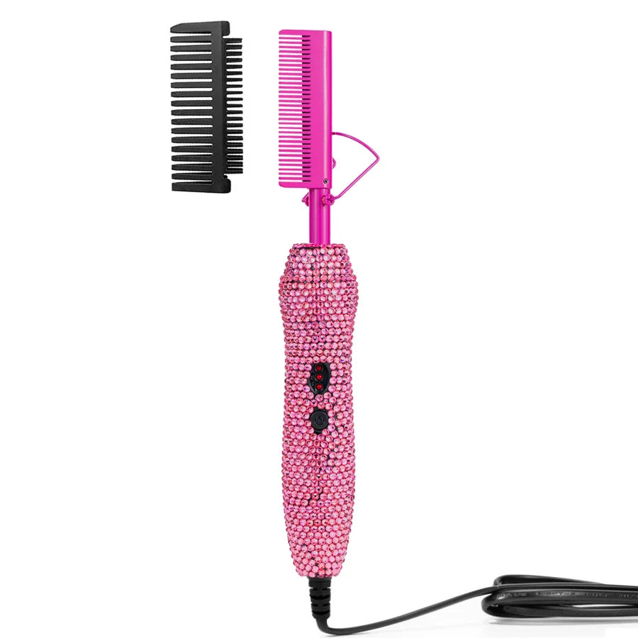 Commodity Electric Comb Straightening Brush 2 In 1 Tool